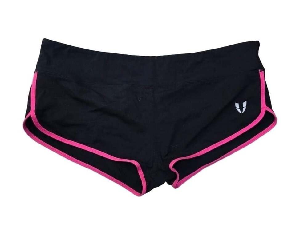 Firm Abs Athletic Shorts Size XL Black Pink